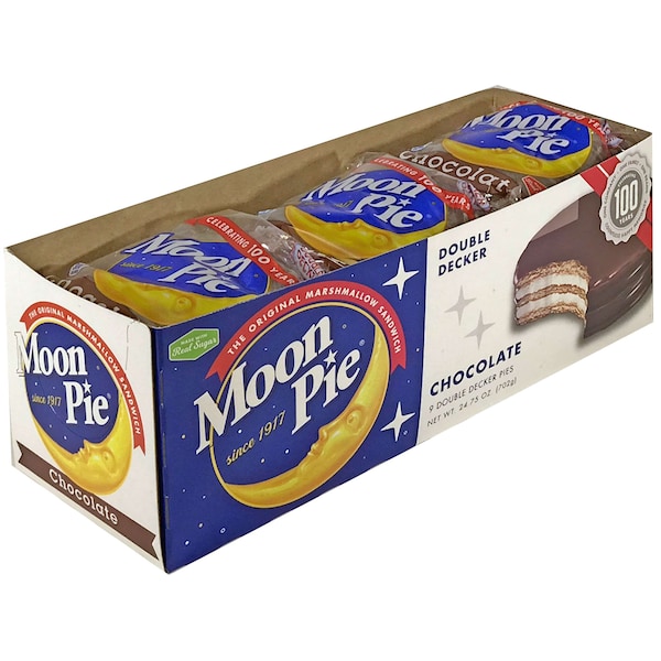 Moonpie, sándwich de malvavisco de doble piso con chocolate, 2.75 oz, paquete de 81 - 81001.