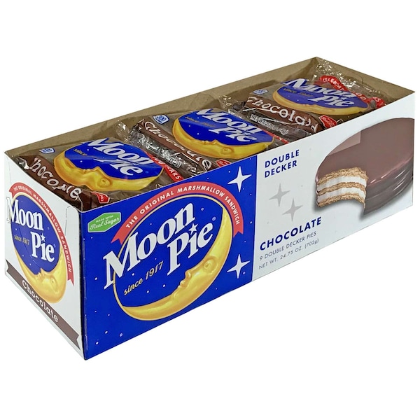 Moonpie, sándwich de malvavisco de doble piso con chocolate, 2.75 oz, paquete de 81 - 81001.