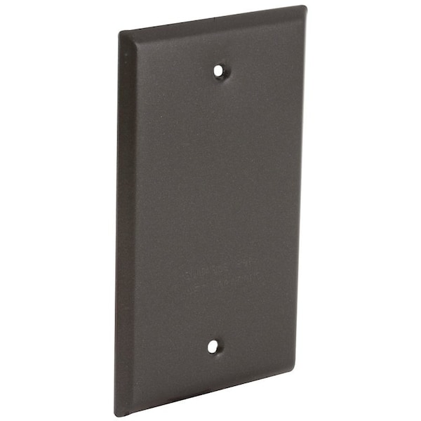 Hubbell Cover, 4-17/32 in L, 2-25/32 in W, Metal, Bronze, Powder-Coated - 5173-7