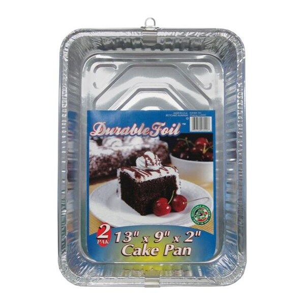Home Plus Home Plus 6391833 Durable Foil Cake Pan; Silver - 2 per Case; Pack of 12 - 6391833