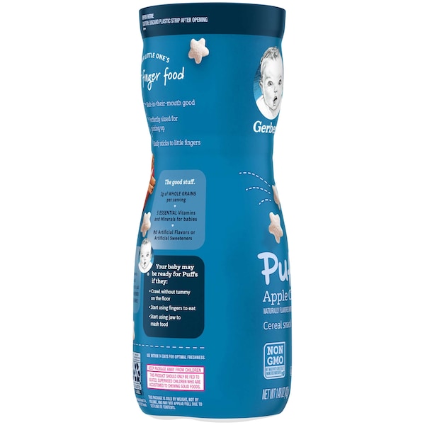 Gerber Graduates Bocadillos de Manzana y Canela 1.48 oz., Paquete de 6 - 00015000960070