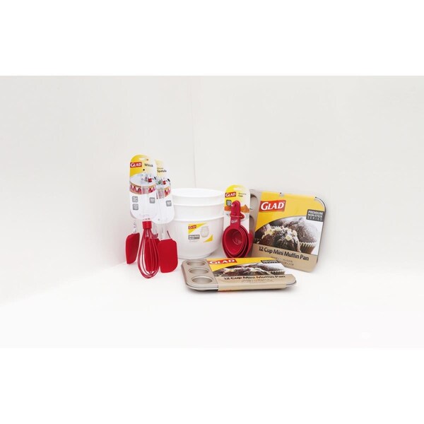 Pivot Direct PD-GLD-MMCK-RD Glad Mini Muffin & Cupcake Kit, Red & White - PD_GLD_MMCK_RD