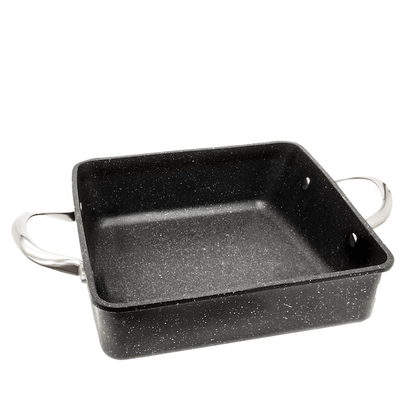 The Rock By Starfrit 9-In. x 9-In. x 2-In. Oven/Bakeware Dish with Riveted Stainless Steel Handles - 060734-003-0000