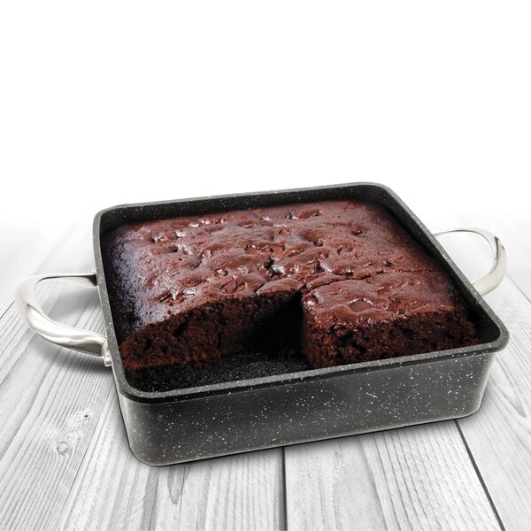The Rock By Starfrit 9-In. x 9-In. x 2-In. Oven/Bakeware Dish with Riveted Stainless Steel Handles - 060734-003-0000