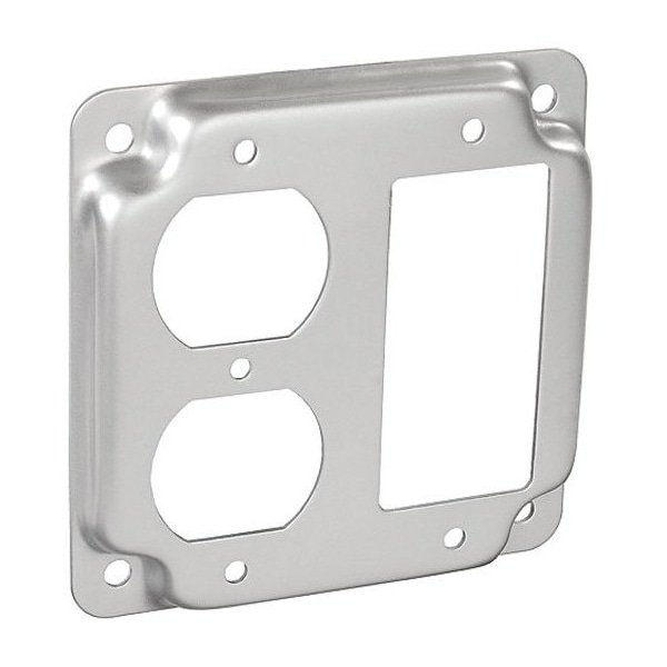 Southwire Electrical Box Cover, Square, Galvanized Steel, GFCI, Duplex and Raised Cover - G1951