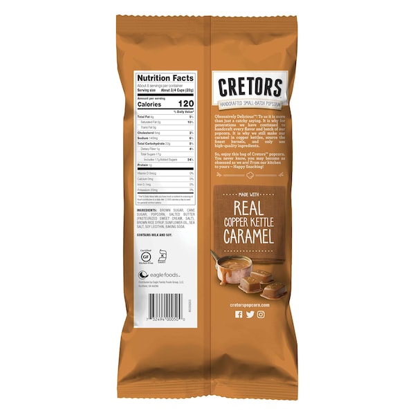 G.H. Cretors Just The Caramel Corn 8 oz., paquete de 12 - 2326123566
