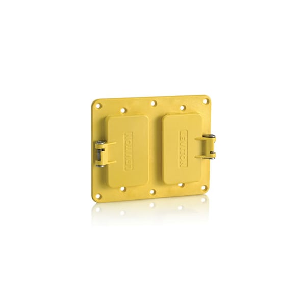 Leviton Power Distribution Units Pdus 2 Gang GFCI And GFCI Wp Cvr Yellow - 3251W-Y