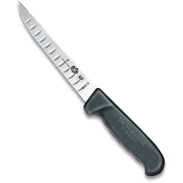 Swiss Army Brands Victorinox 40812 Kitchen Black Boning - Straight, Wide, 6In Stiff, Granton Blade - VIC-5.6023.15