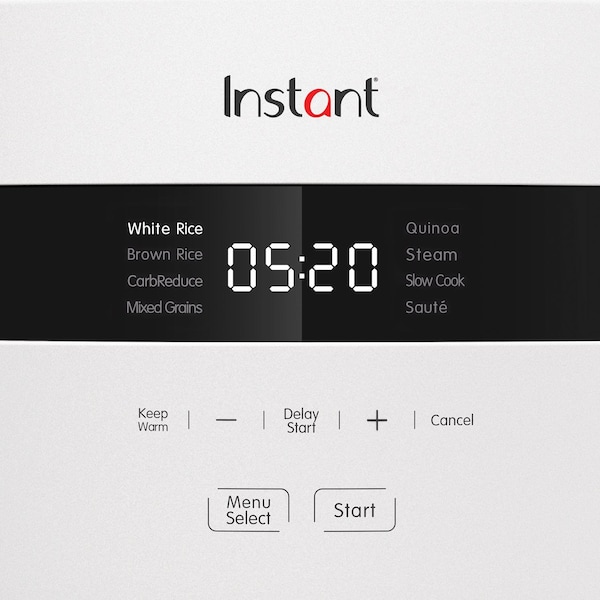 Instant Brands White 20 cups Programmable Rice Cooker and Food Steamer - 140-5003-01