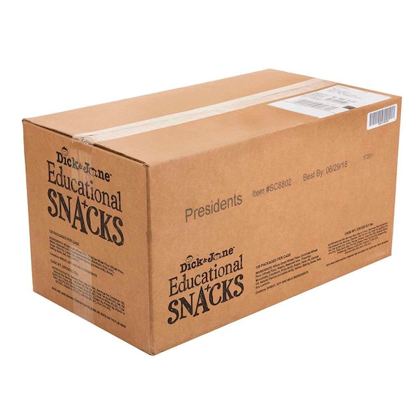 Dick y Jane Dick y Jane Presidente Galletas Educativas de Merienda 1 oz, Bolsa de 120 - SC8802