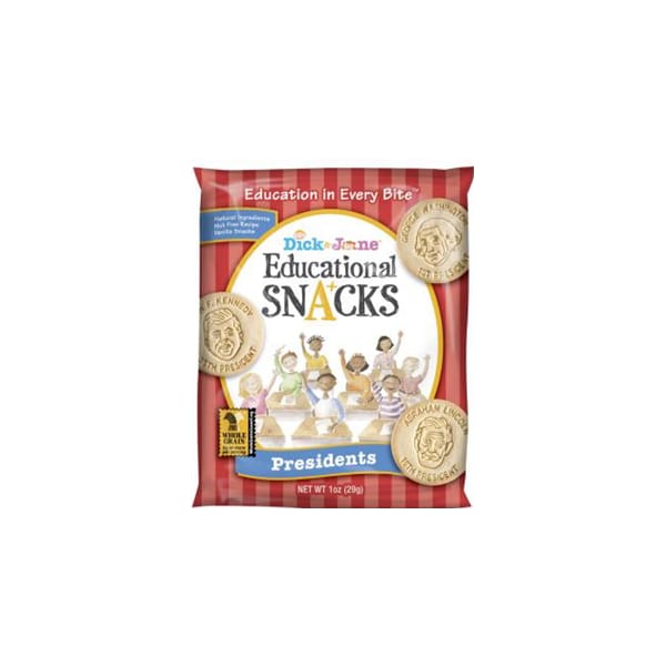 Dick y Jane Dick y Jane Presidente Galletas Educativas de Merienda 1 oz, Bolsa de 120 - SC8802