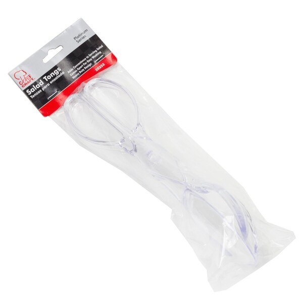 Chef Craft Corporati Chef Craft 3-1/2 in. W X 11-1/4 in. L Clear Plastic Tongs - 20353