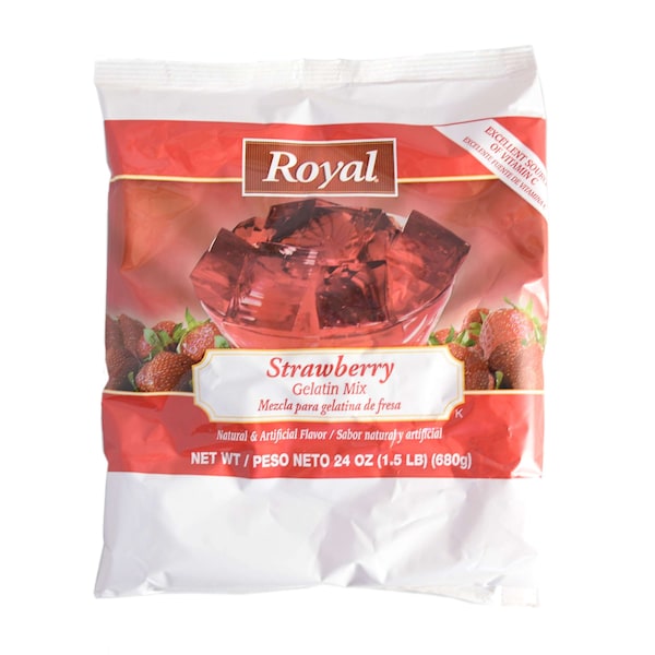 Mezcla de Gelatina de Fresa Real Real de 24 oz., Paquete de 12 - 48100
