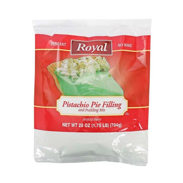 Mezcla de pudín instantáneo de pistache Royal Royal de 28 oz., paquete de 12 - 48524