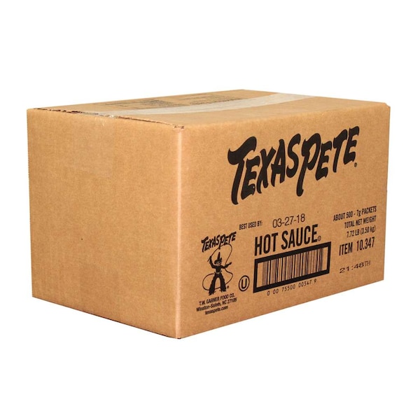 Texas Pete Salsa Picante Texas Pete de 7g, paquete de 500 unidades - 1.00347