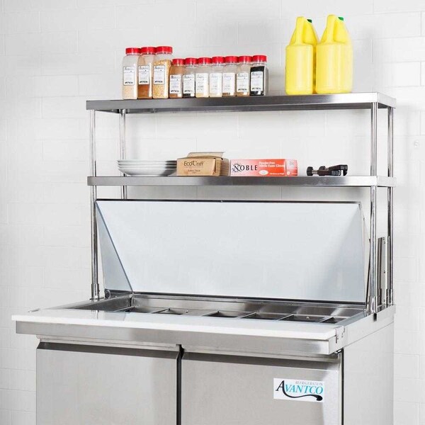 Amgood 18in X 24in Stainless Steel Double-Tier Shelf - AMG DOS-1824