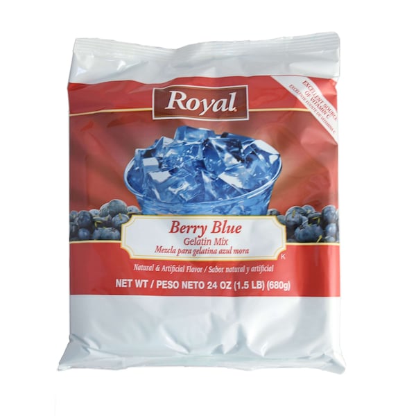 Mezcla de Gelatina Royal Royal Berry Blue 24 oz., paquete de 12 - 48106