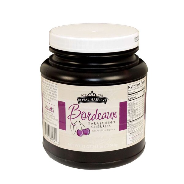 Cosecha Real. Cereza Maraschino de Bordeaux con Tallo .5 gal, Paquete de 2 - 10111756.
