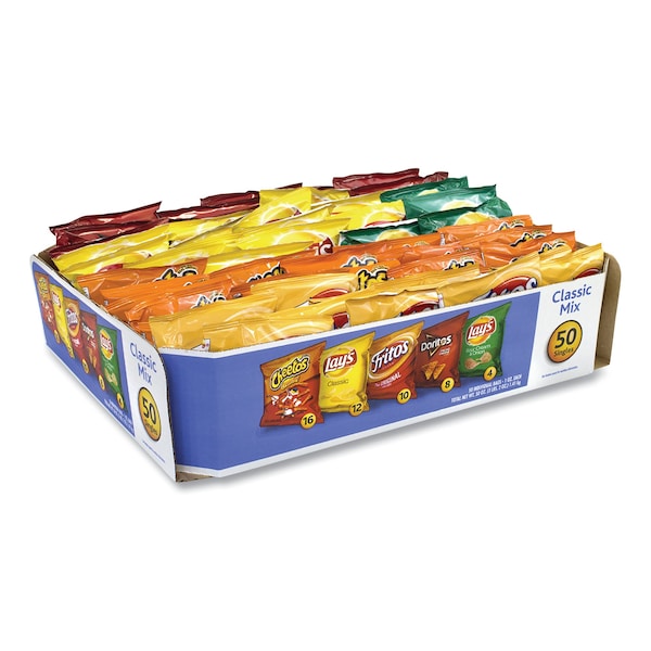 Paquete variado de bolsas de papas fritas Frito-Lay, sabores surtidos, bolsa de 1 oz, PK50 - 25413