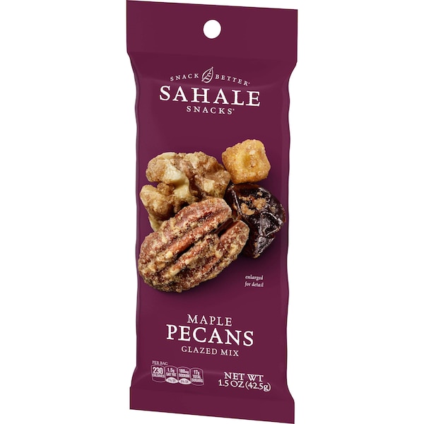 Sahale Snacks Sahale 1.5 oz. Mezcla Vidriada de Nueces de Maple, Paquete de 18 - 9386900018