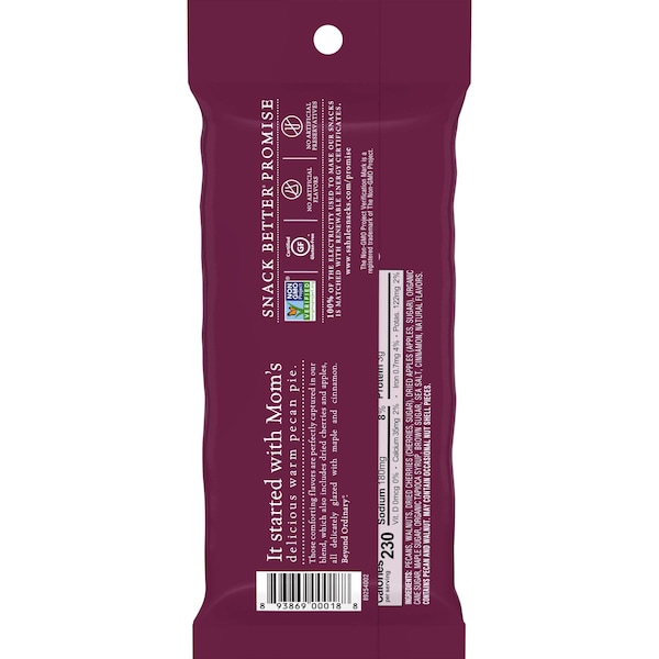 Sahale Snacks Sahale 1.5 oz. Mezcla Vidriada de Nueces de Maple, Paquete de 18 - 9386900018