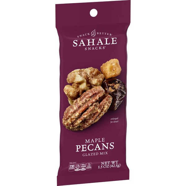 Sahale Snacks Sahale 1.5 oz. Mezcla Vidriada de Nueces de Maple, Paquete de 18 - 9386900018