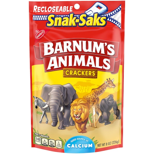 Barnum Nabisco Barnums Animal Crackers Lunchbox Snak Saks 8 oz., PK12 - 00746

Barnums Animal Crackers Lunchbox Snaks Saks de Barnum Nabisco 8 oz., paquete de 12 - 00746