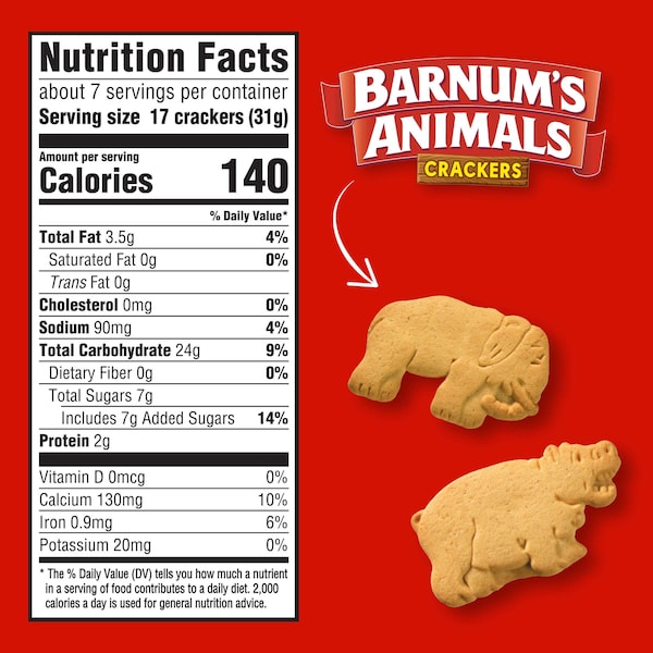 Barnum Nabisco Barnums Animal Crackers Lunchbox Snak Saks 8 oz., PK12 - 00746

Barnums Animal Crackers Lunchbox Snaks Saks de Barnum Nabisco 8 oz., paquete de 12 - 00746