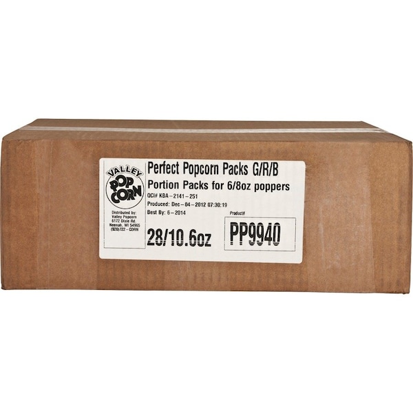 Kits de Palomitas de Maíz Valley Popcorn Gold, 10.6 oz, 28/unid. - VPCPOPPP9940