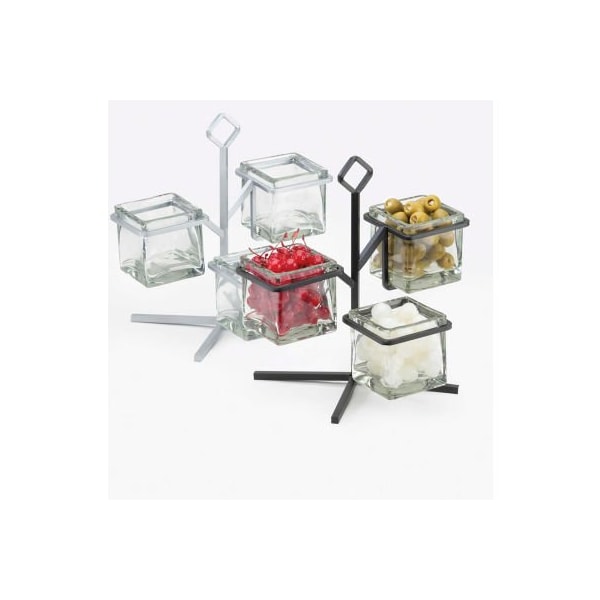 Cal Mil Plastics Cal-Mil Iron Glass Jar Display 12-1/2"W x 11"D x 13"H Black - 1804-13