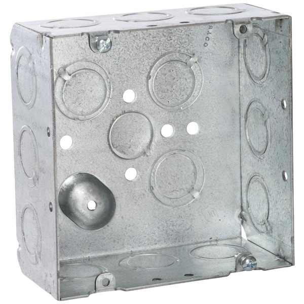 Southwire Electrical Box, 42 cu in, Wall Box Type, 2 Gangs, Steel, Square Shape - 72171-S-UPC