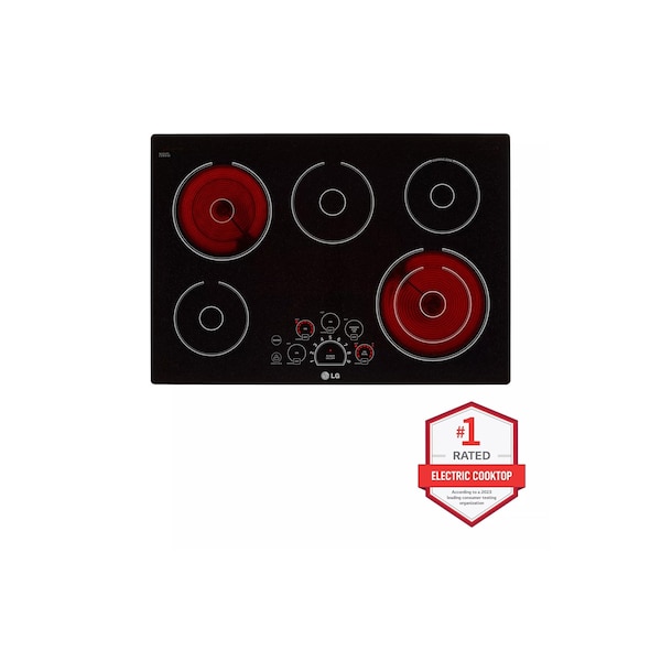 Almo 30-in. 5-Element Electric Ceramic Glass Cooktop with Steady Heat Technology - LCE3010SB