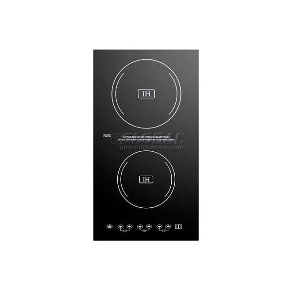 Summit Appliance Div. Summit-Built-In Induction Cooktop, 2 Zones, Black Ceran, Smooth-Top - SINC2220