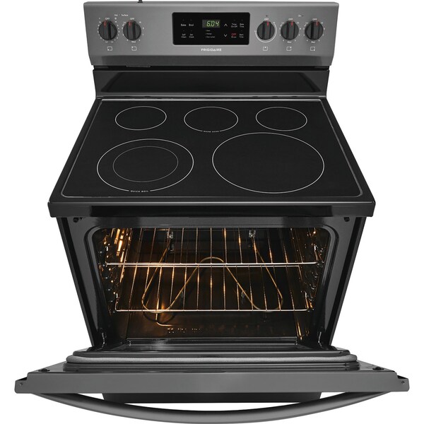 Almo Frigidaire 30-in. Black Stainless Steel Electric Smooth Top Freestanding Range - FFEF3054TD
