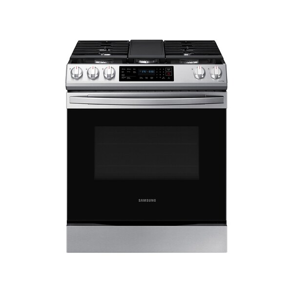 Almo Samsung 30-Inch Slide-In Gas Range with Air Fry and Wi-Fi Connectivity - NX60BG8315SSAA