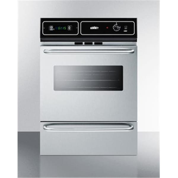 Summit Summit TTM7212BKW 24 in. Wide Gas Wall Oven; Stainless Steel - TTM7212BKW