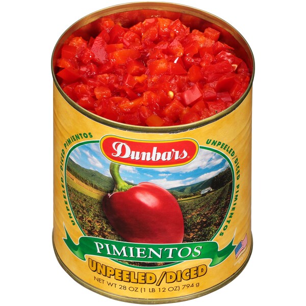 Dunbar 2.5 Pimientos Picados sin Pelar, PK12 - 07084411120001