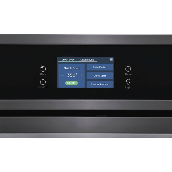 Almo Frigidaire 30-in. Double Electric Convection Wall Oven, Black Stainless Steel - FCWD3027AD