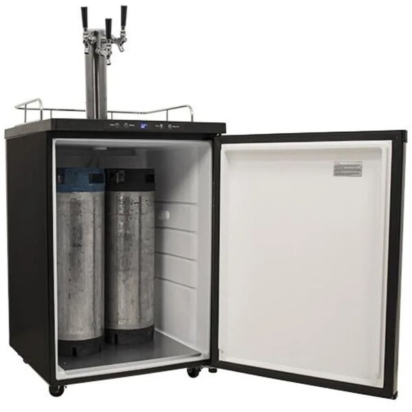 Edgestar 24 Inch Wide Triple Tap Kegerator with Digital Display for Full Size Kegs - KC3000SSTRIP