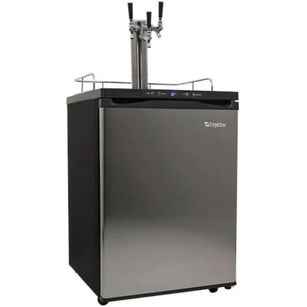 Edgestar 24 Inch Wide Triple Tap Kegerator with Digital Display for Full Size Kegs - KC3000SSTRIP