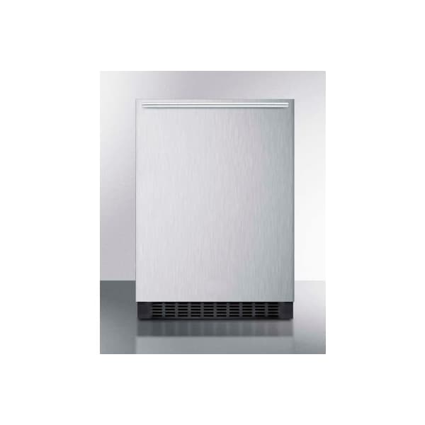 Summit Appliance Div. Summit  Undercounter Built In-Freestanding Refrigerator 4.6 Cu. Ft. Black/Stainless Steel - FF64BXSSHH