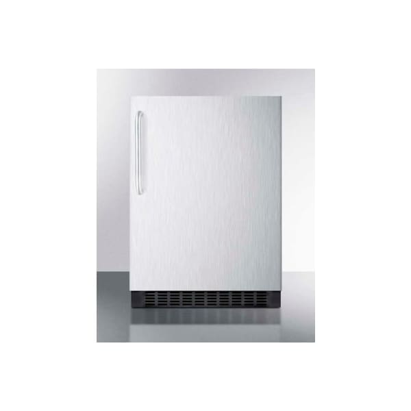 Summit Appliance Div. Summit Undercounter Built In-Freestanding Refrigerator 4.6 Cu. Ft. Stainless Steel - FF64BXCSSTB