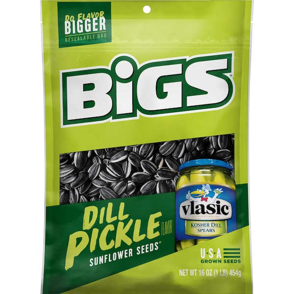 Semillas de girasol encurtidas de Bigs Bigs Vlasic Dill Pickle 16 oz., paquete de 8 - 1601201029