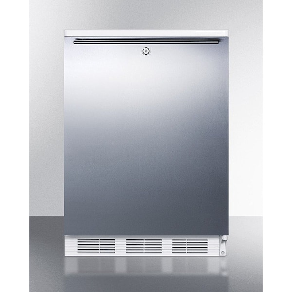 Summit Appliance Div. Summit  Commercial Built In Undercounter Refrigerator W/Lock 5.5 Cu. Ft. White - FF7LWSSHH