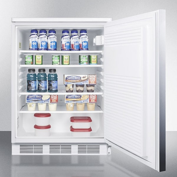 Summit Appliance Div. Summit  Commercial Built In Undercounter Refrigerator W/Lock 5.5 Cu. Ft. White - FF7LWSSHH