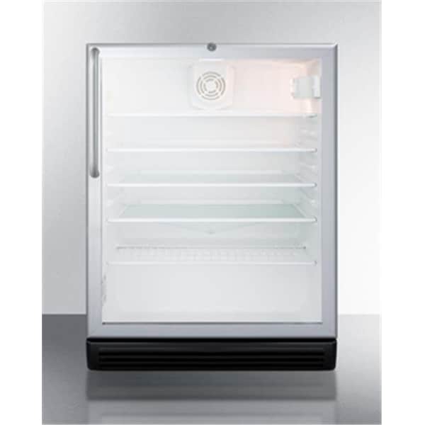 Summit Summit SCR600BGLTBADA 24 in. Wide Commercial ADA Height Glass Door All Refrigerator with Lock - SCR600BGLTBADA