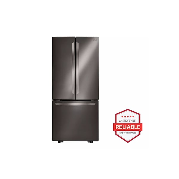 Almo 22cu. ft. Energy Star French Door Refrigerator in Black Stainless Steel, Multi-Air Flow Cooling - LFCS22520D