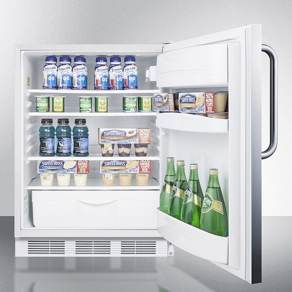 Summit Appliance Div. Summit-ADA Comp All-Refrigerator For Freestanding Use, , S/S Door, , Lock - FF6LW7SSTBADA