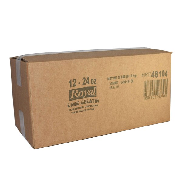 Mezcla de gelatina Royal Royal sabor lima de 24 oz, paquete de 12 - 48104