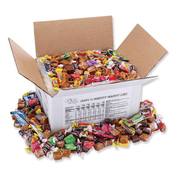 Bocadillos de Oficina. Variedad de dulces, mezcla de dulces suaves y masticables, caja de 5 libras - 00656.